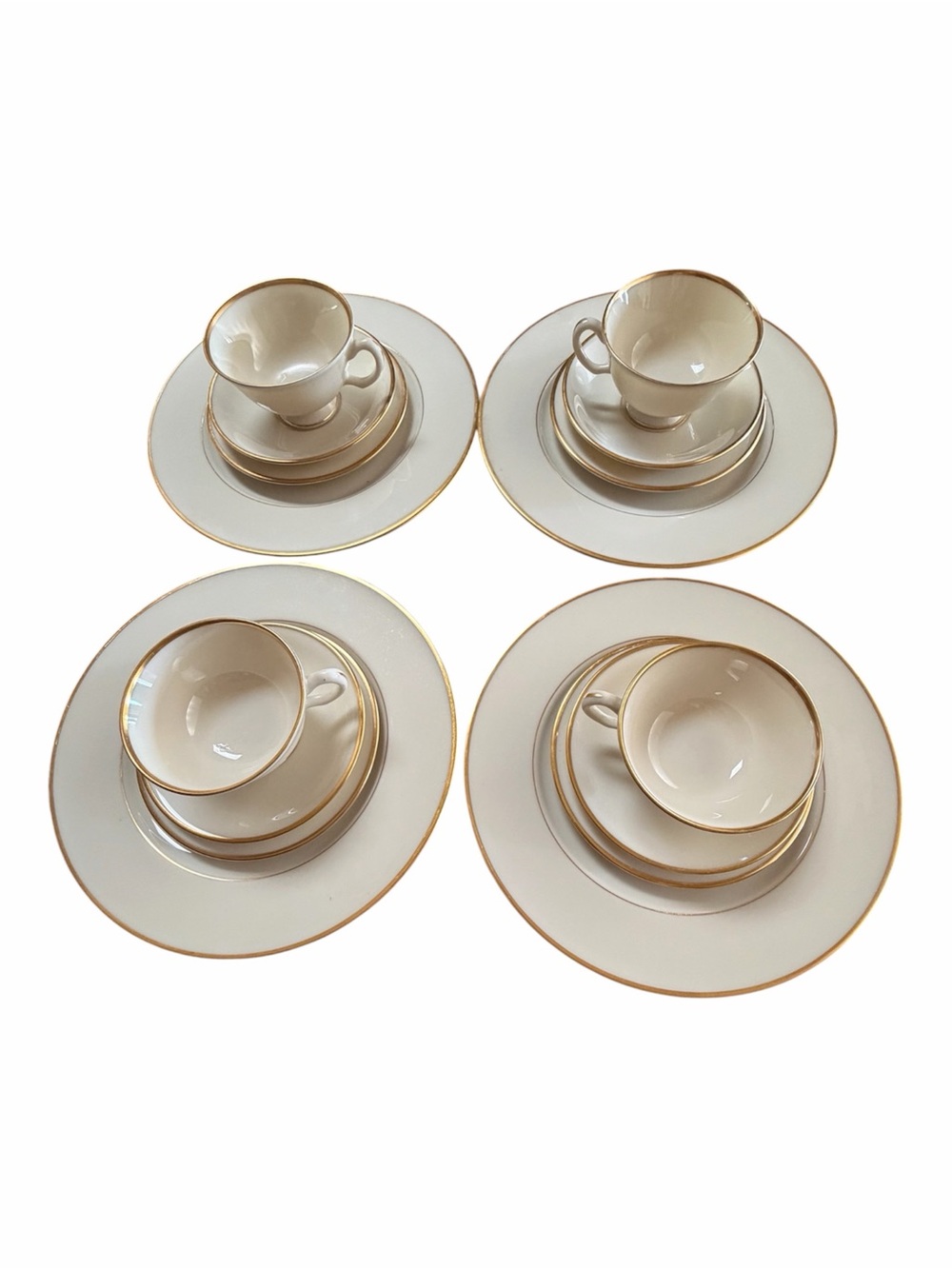 Lenox Mansfield China Ivory with Gold Trim - 4 Place Settings